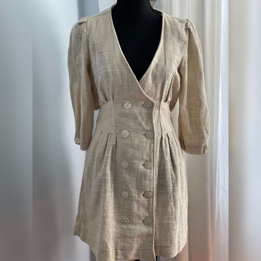 Free People Linen Mini Dress